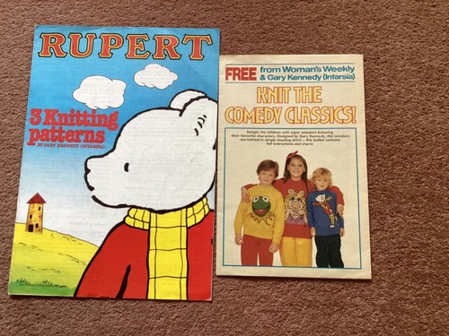 Rupert bear intarsia - bear,