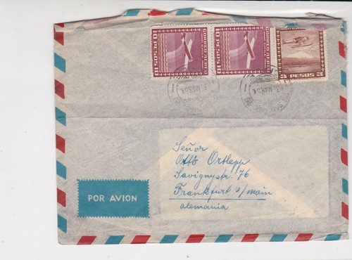 Chile 1954 airmail germany - chile,