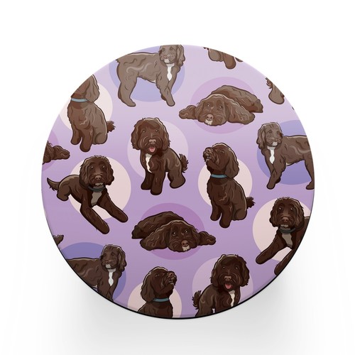 Round chocolate cockapoo - 1,