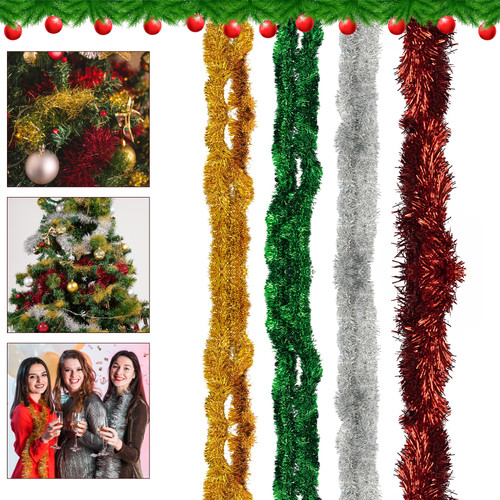 Christmas tinsel garland foil - christmas,