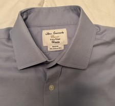 TM Lewin John Francomb, Fitted Shirt, Light Blue, Double Cuff. 15.5 Inch Collar