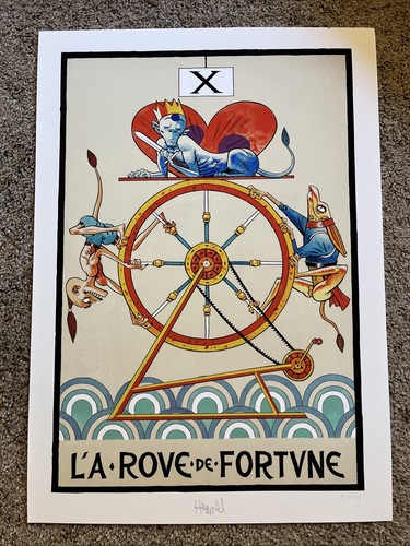 Wheel fortune print signed - fortune,