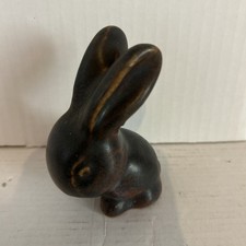 Vintage Denby Bourne Marmaduke Matte Finish 9cm H Rabbit Treacle Brown ex con