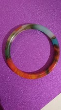 Multi Coloured Jade Bangle. 60cm Diameter. Perfect Christmas Gift.  New & Boxed.