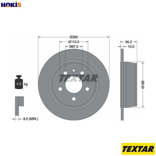Brake disc 92074503 for - 2x,
