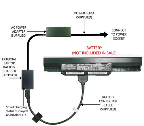 External laptop battery - external,
