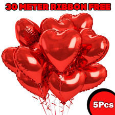 HEART FOIL BALLOONS Valentine Special Couple RED BALLOON Helium Party Decor UK