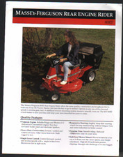Massey-Ferguson "80RT" Rear Engine Ride-on Lawn Mower Brochure Leaflet