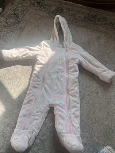 Girls pink knit snowsuit - girls',