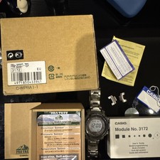 Casio ProTrek Titanium PRW 2000T-7ER Solar altimeter barometer pilot watch 