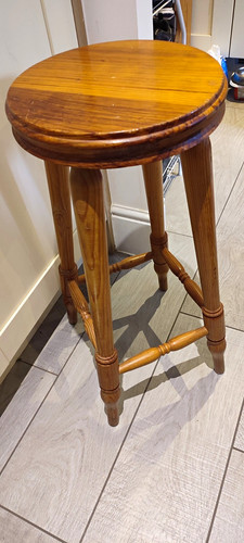 Tall wooden bar stool with - tall,