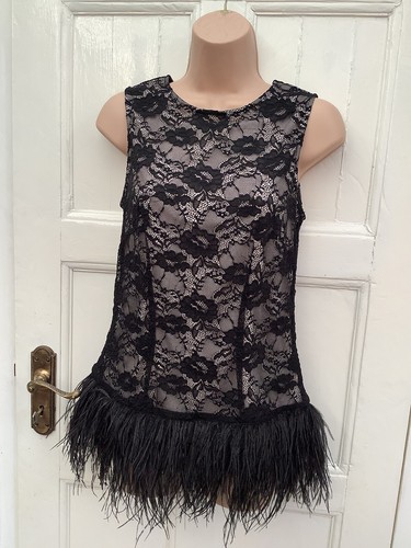 Bnwt coast freya - black, feather
