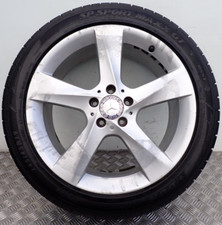 MERCEDES ML W166 19" SILVER ALLOY WHEEL DUNLOP TYRE 245/45R19 A1664010202 (1)