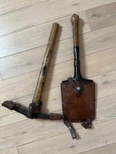 WW2 Swiss Entrenching Tools  with Leather Cases