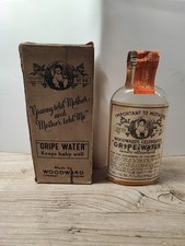VINTAGE EARLY TO MID CENTURY SEALED WOODWARD'S GRIPE WATER BOTTLE - BOXED