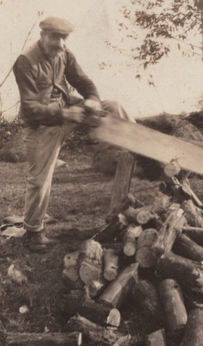 1920s man large long saw - 1920s,