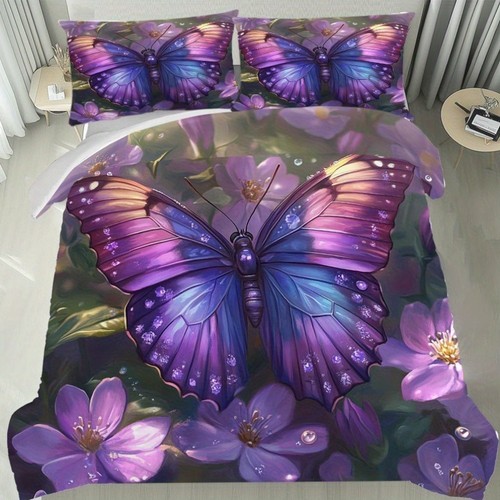 Purple butterfly flower - purple,
