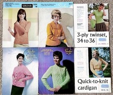 Knitting Patterns Job Lot Original Vintage 50s 60s Womens Sirdar Greenock