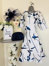 Lizabella Mother of Bride or Groom Size 14 Dip Hem Dress  Fascinator & Bag