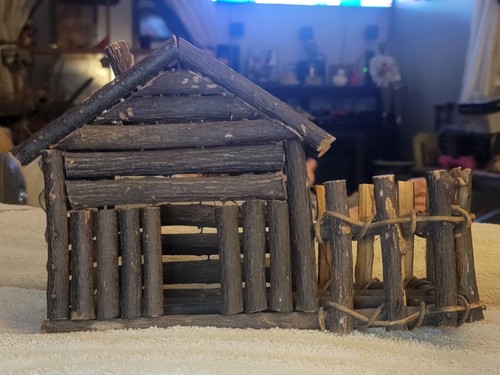 Vintage wooden log - home, with