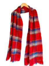 Logo Hollister scarf Check Red Multi Coloured Abercrombie Blue Green White