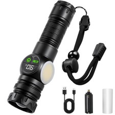 990000LM Explosive White Laser Alloy Rechargeable Flashlight High-Power Tactical