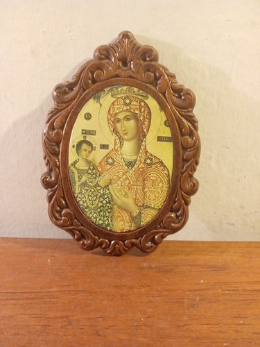 Vintage icon religious paper - ,