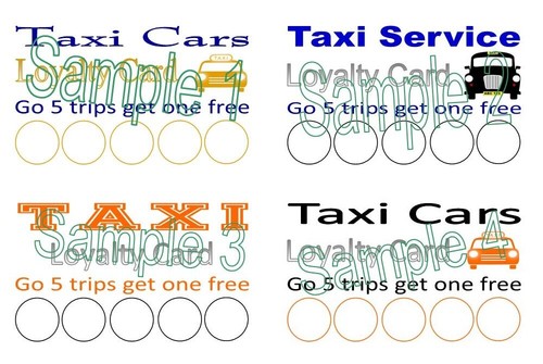 Loyalty cards taxi cab car - cab,