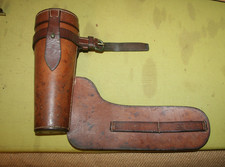 antique fox  hunting  Flask &case for saddle attatchment By Champion & Wilton