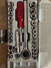 halfords socket set - red