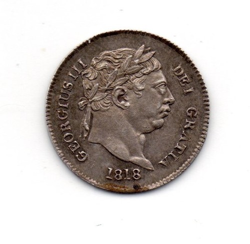 1818 maundy threepence george - 1818,