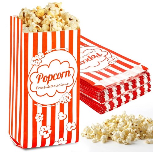 100pcs popcorn bags individual - 100pcs,