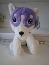 The Cuddle Crew. Purple & White Husky. Approx 9" Used With Tags