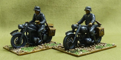 German military motorcycle - military, set