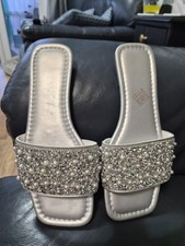 Womens Ladies Flat Diamante