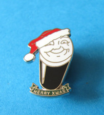 Guinness Father Christmas Pint Badge / Brooch. Enamel. Unused old stock. 😊
