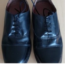 mens black leather parade shoes size 8: military and cadet