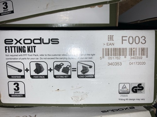 Exodus roof bar fitting kit - roof,