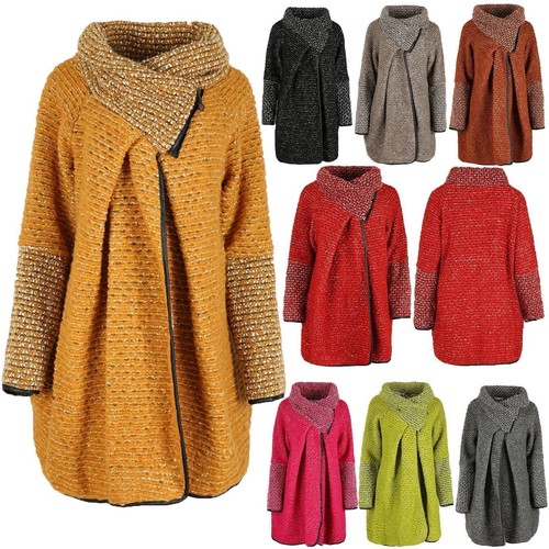 Women ladies wool mix - mix, cocoon
