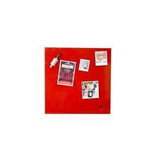 Red Magnetic Glass Board Message Writing Notice with Pen Wall Mounted Kitchen