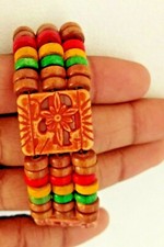 Rasta Wooden Beads Bracelets