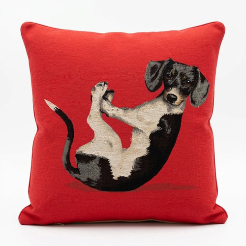 Cushion cover red woven - cover,