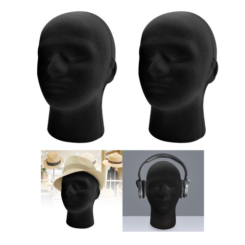 Male mannequin head - mannequin, round