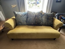 2 X 3 Seater Mustard Sofas