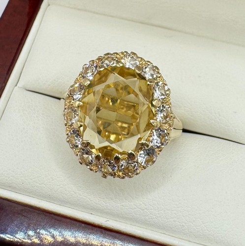9ct gold citrine white - gold,
