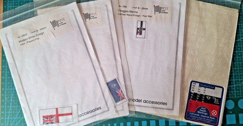 Beccs model boat flags - , and