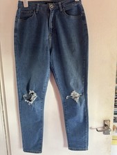 Ladies Boohoo Ripped Jeans