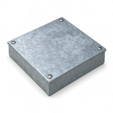 6"x6"x1.5" Galvanised NO KNOCKOUTS Adaptable Junction Box Steel Square Brand New