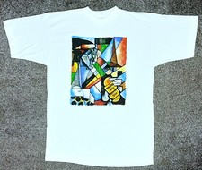 Vintage 90's HOLSTEN PILS Men's Promo White Graphic Art T-Shirt Size XL - 2XL