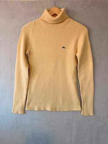 Vintage lacoste cream ribbed - cream,
